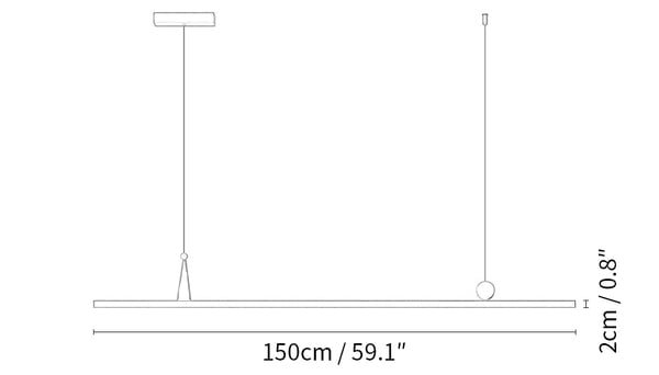 OSBELE Modern Black Linear Chandelier