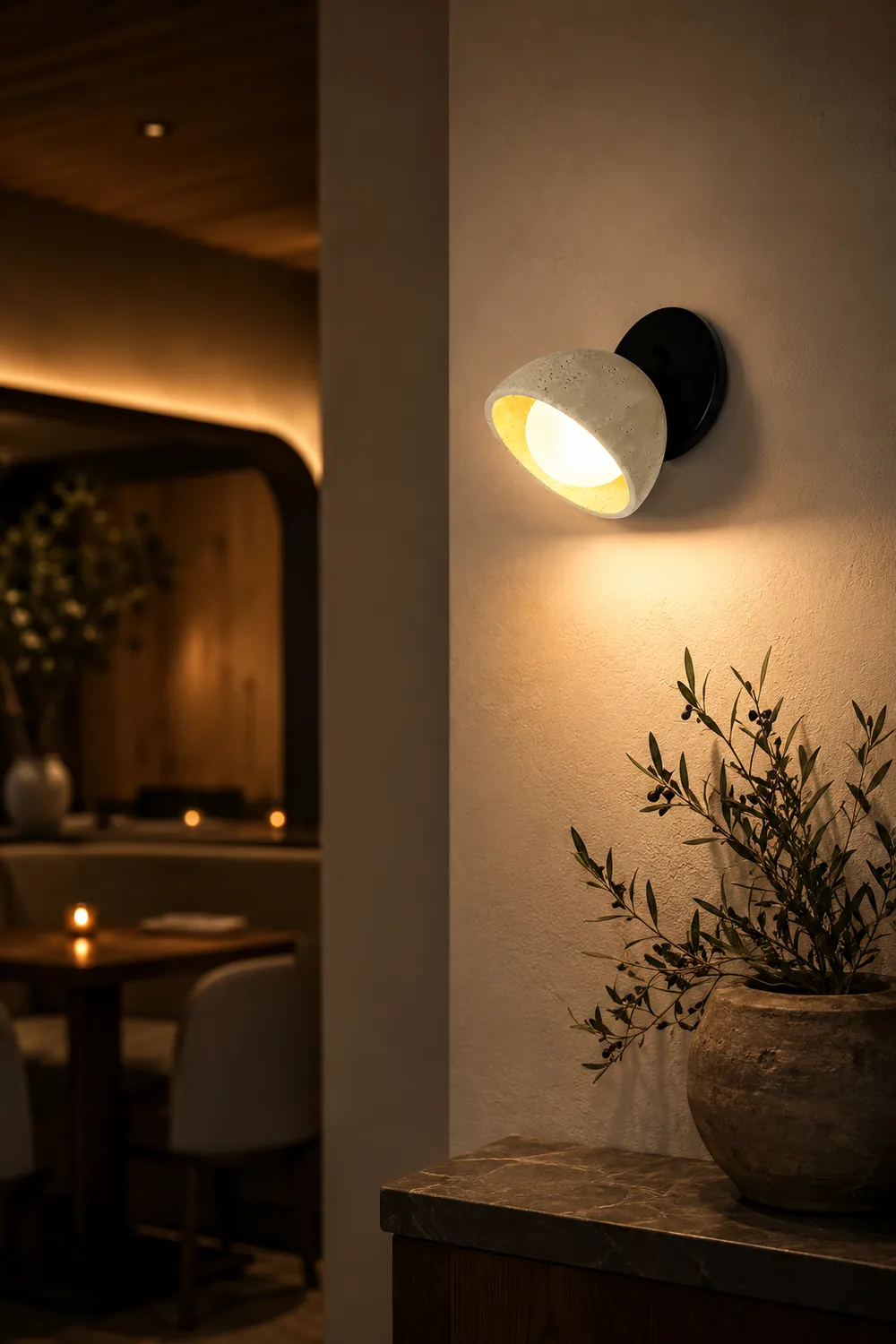 Tranquil Travertine Wall Light - Lumpaz