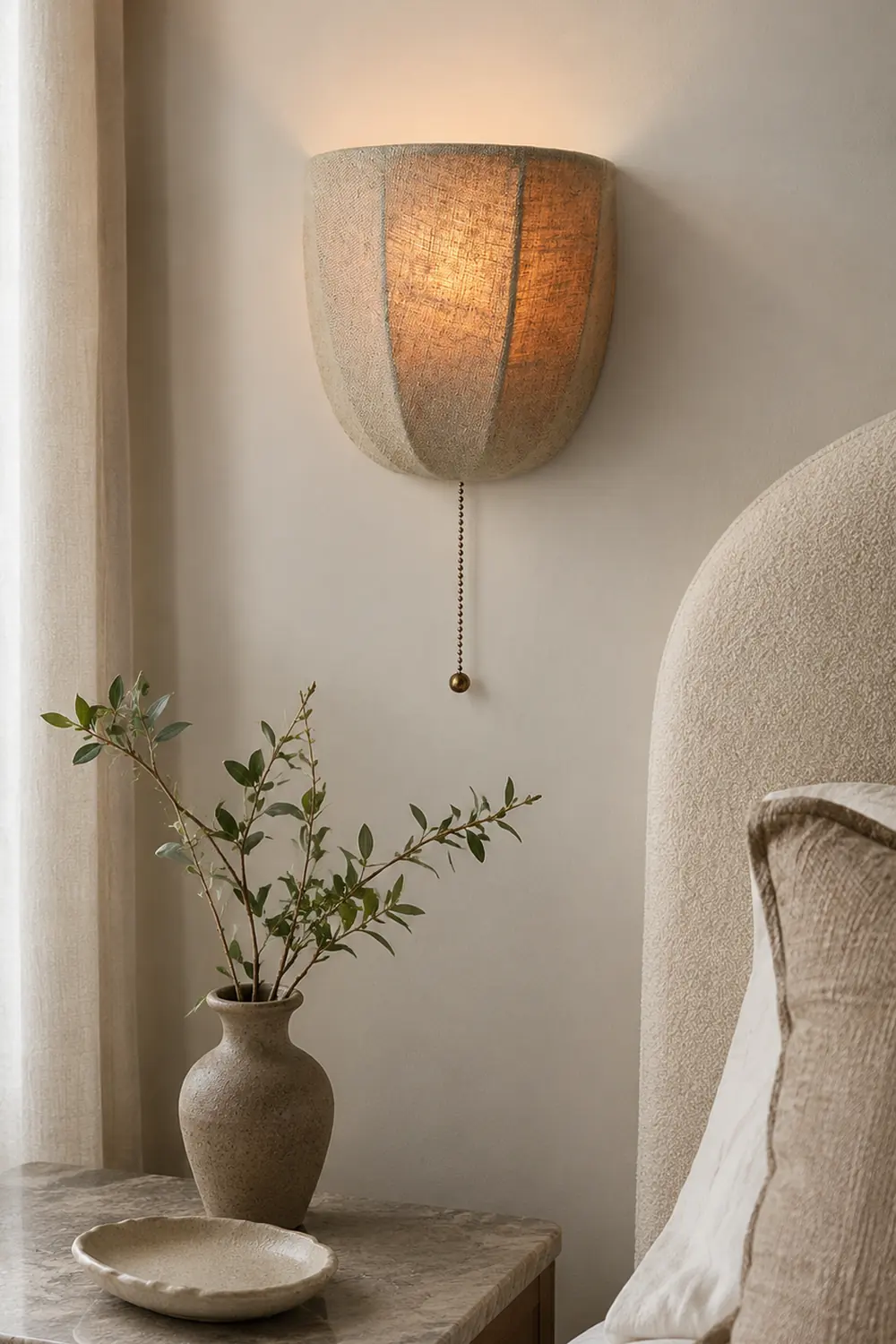 Sienna Linen Wall Sconce - Lumpaz