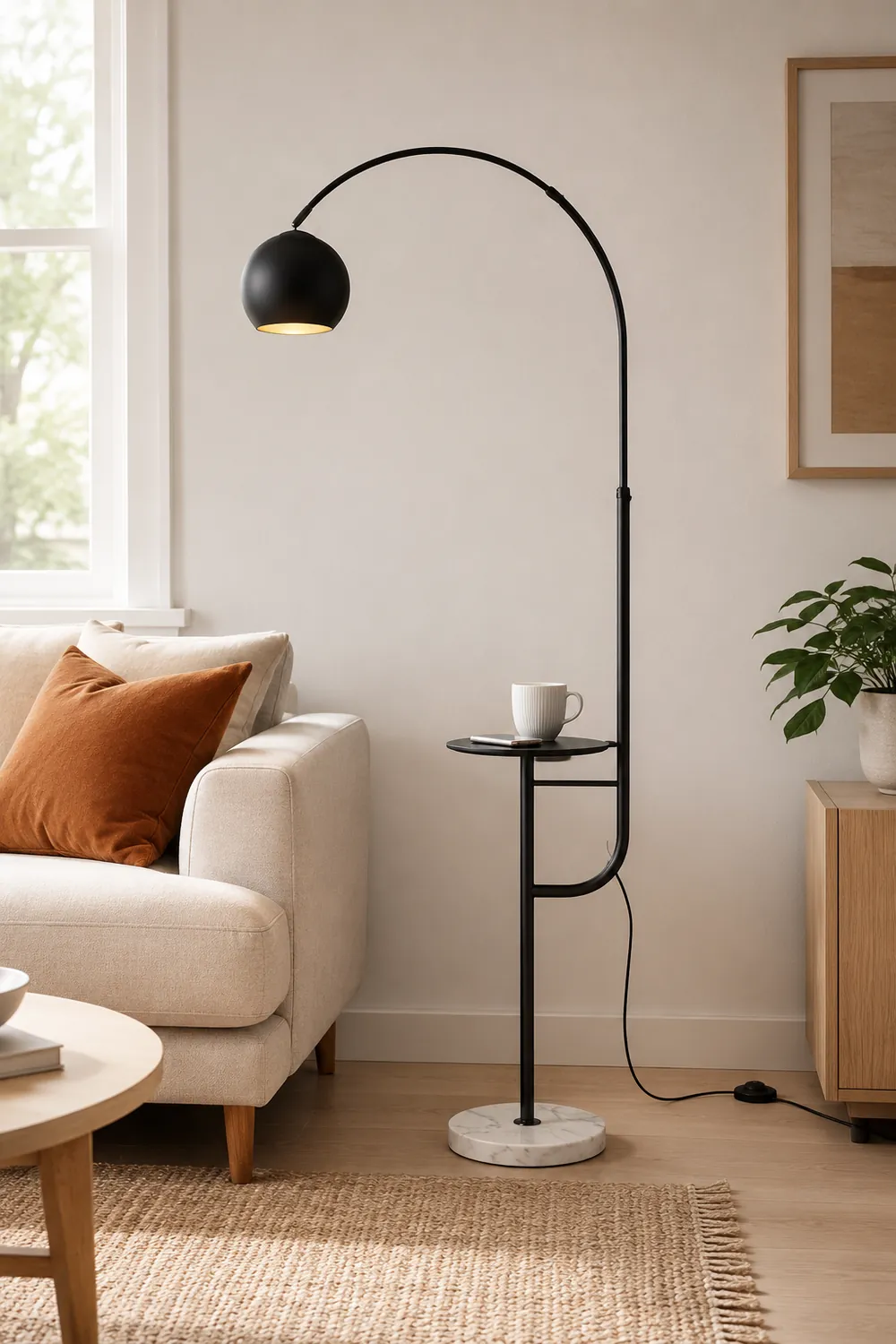 Arc Nightstand Floor Lamp - Lumpaz