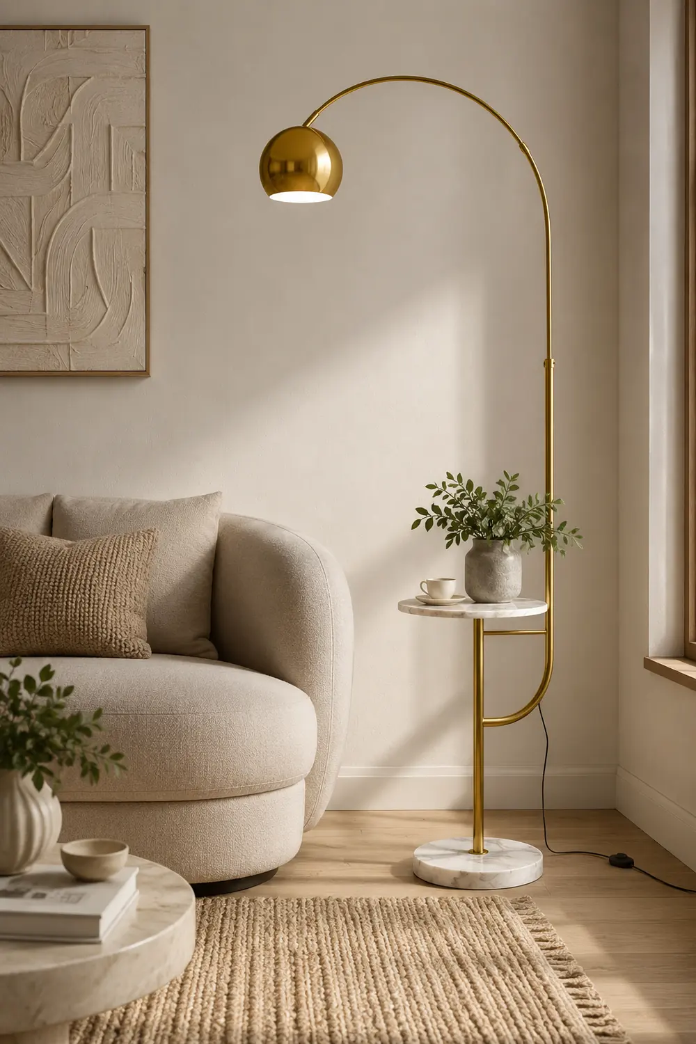 Arc Nightstand Floor Lamp - Lumpaz