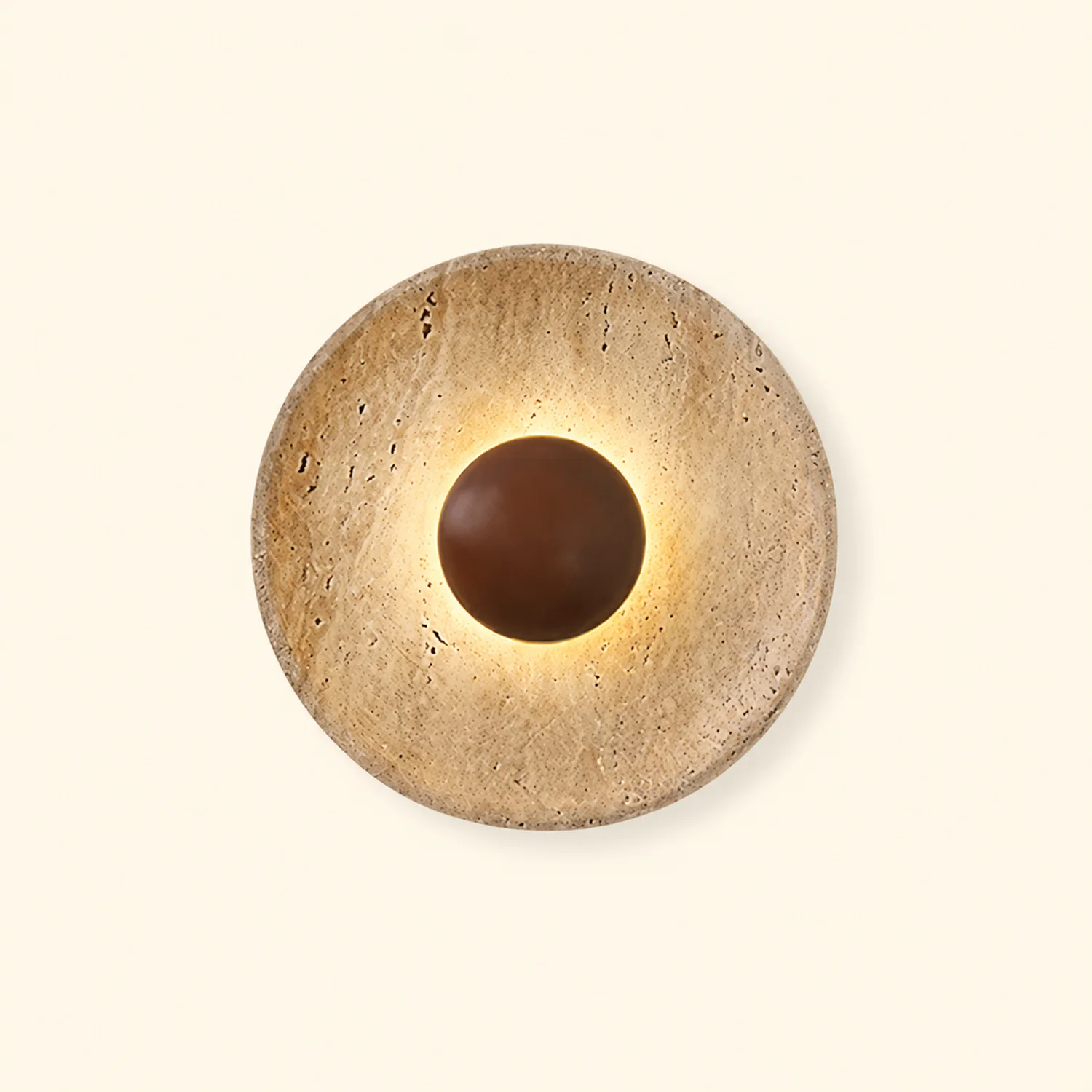 Halo Travertine Wall Light - Lumpaz