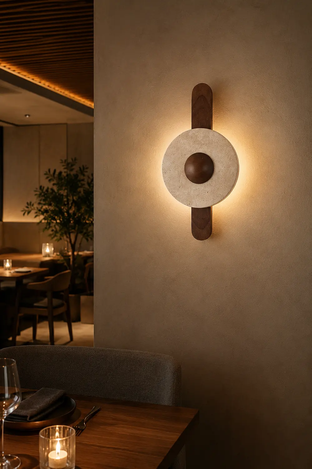 Lunar Wood Wall Lamp - Lumpaz