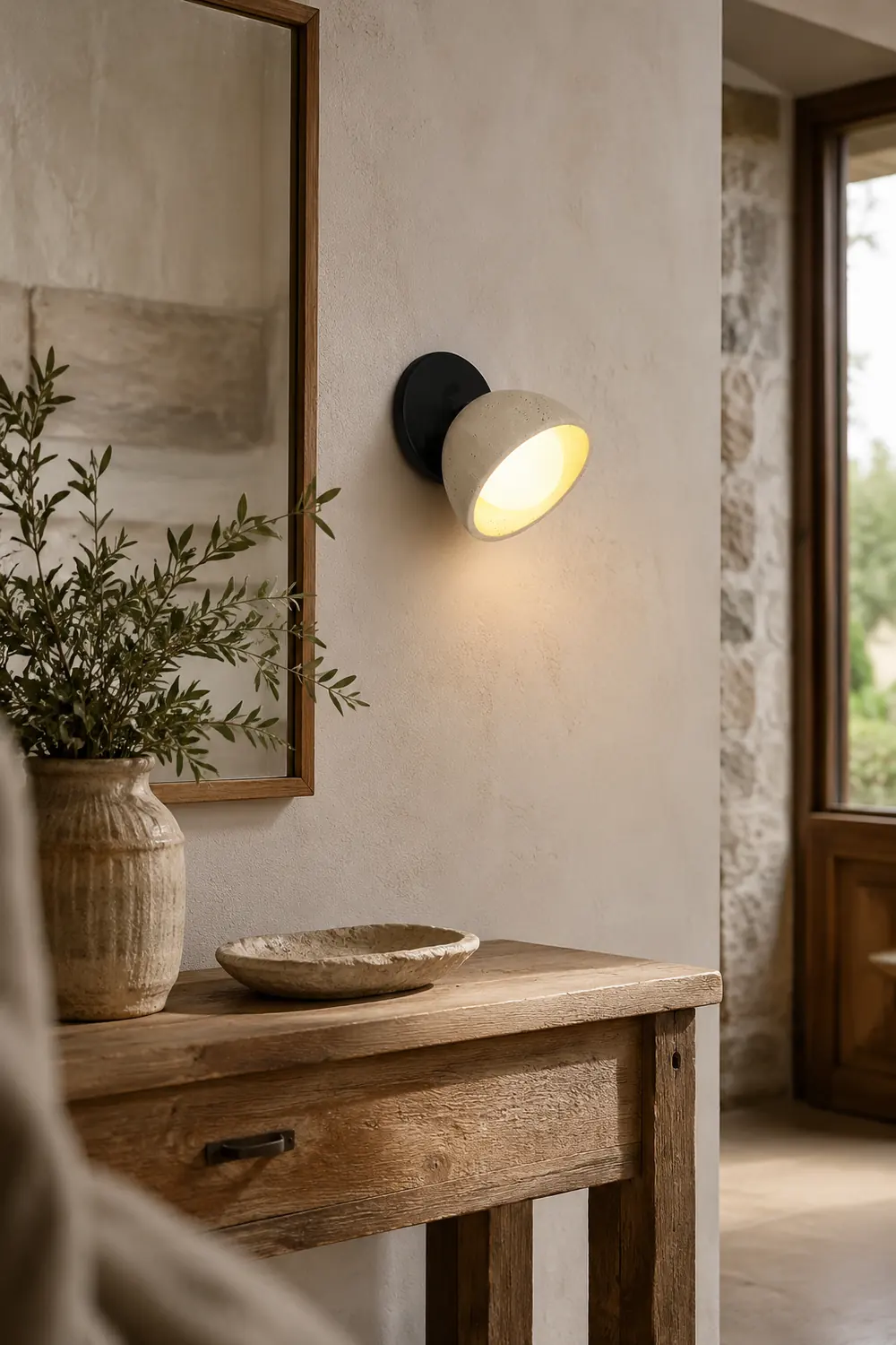 Tranquil Travertine Wall Light - Lumpaz