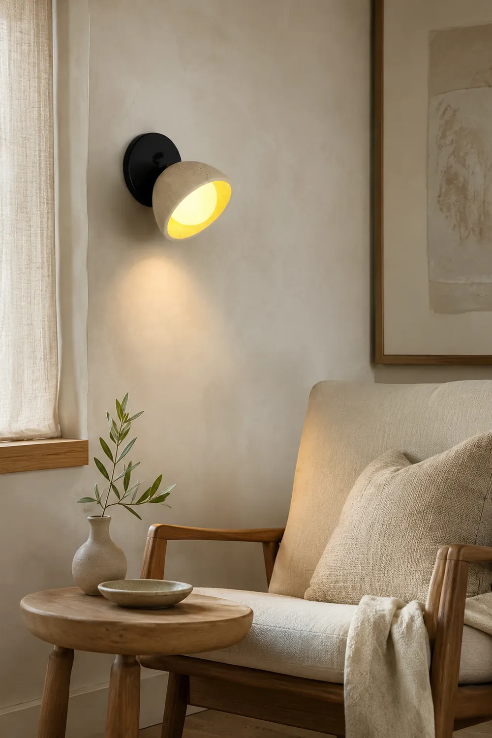 Tranquil Travertine Wall Light - Lumpaz