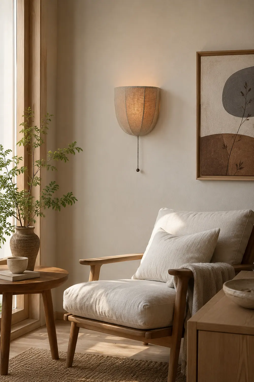 Sienna Linen Wall Sconce - Lumpaz