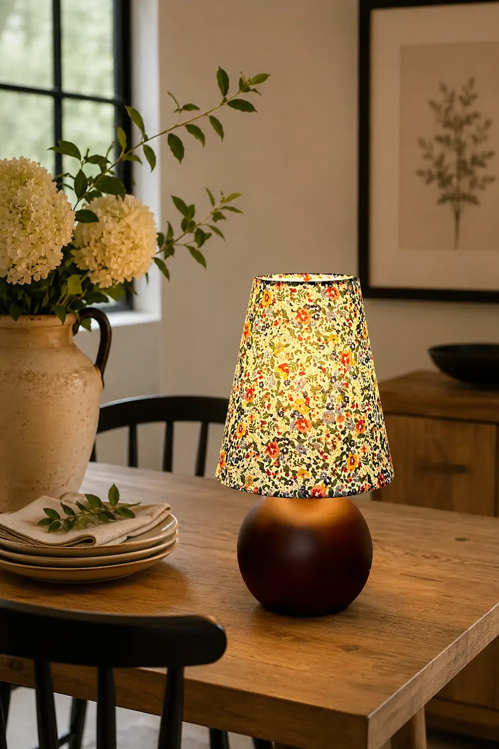 Elara Floral Glow Table Lamp - Lumpaz