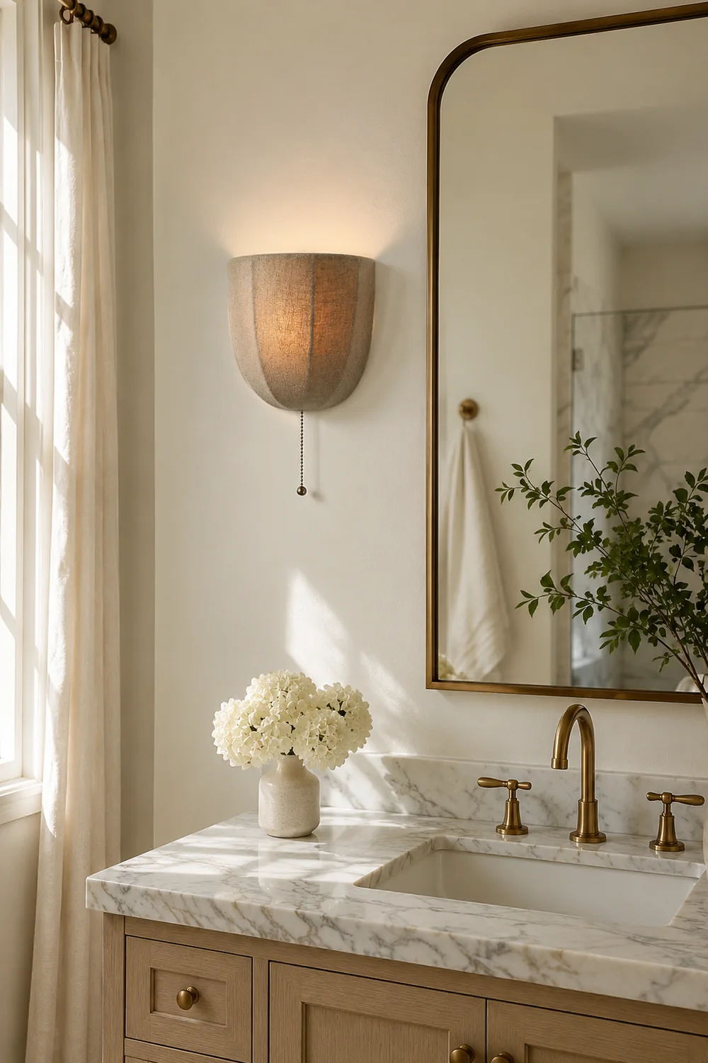 Sienna Linen Wall Sconce - Lumpaz