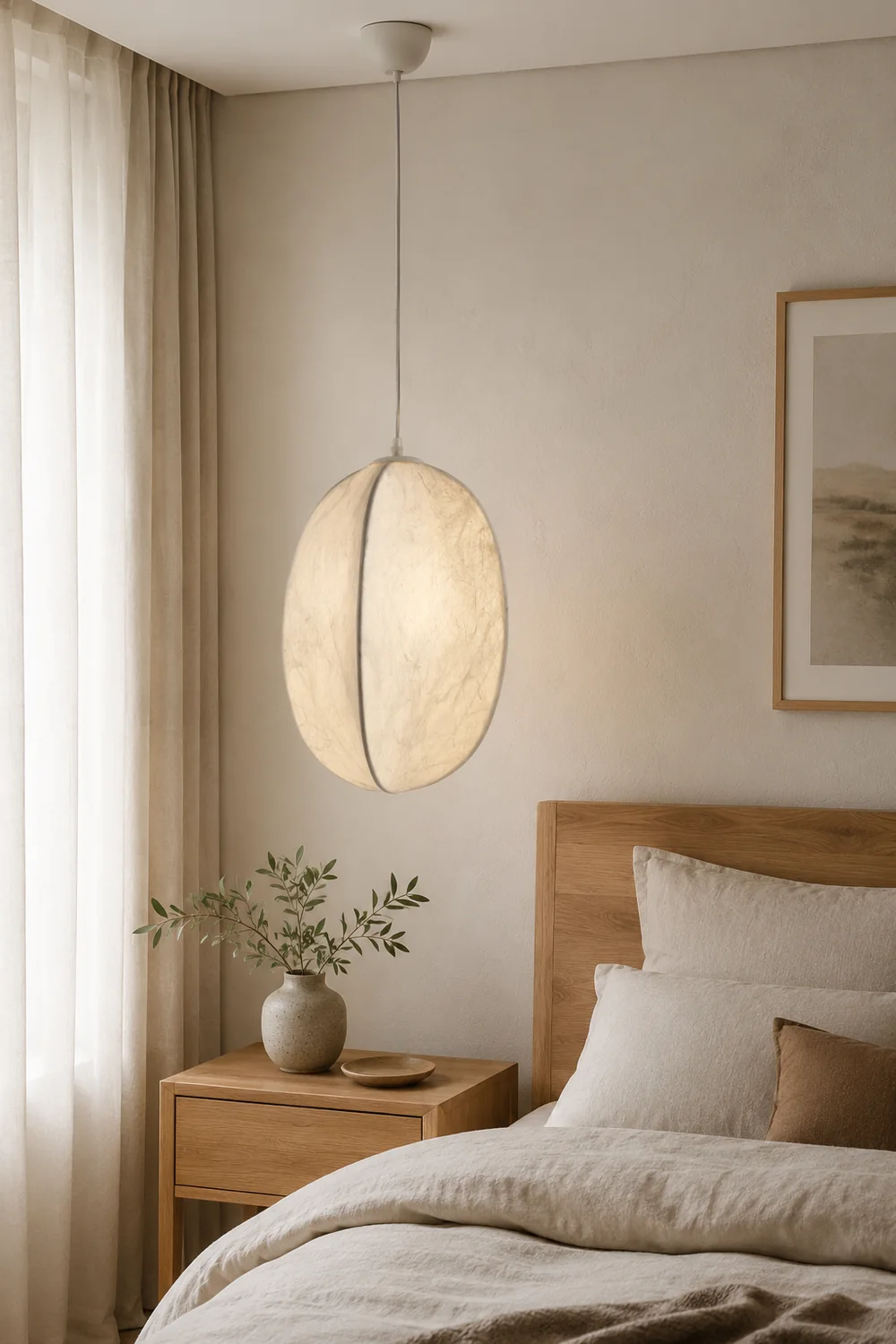 Lilian Silk Sphere Pendant Lamp - Lumpaz