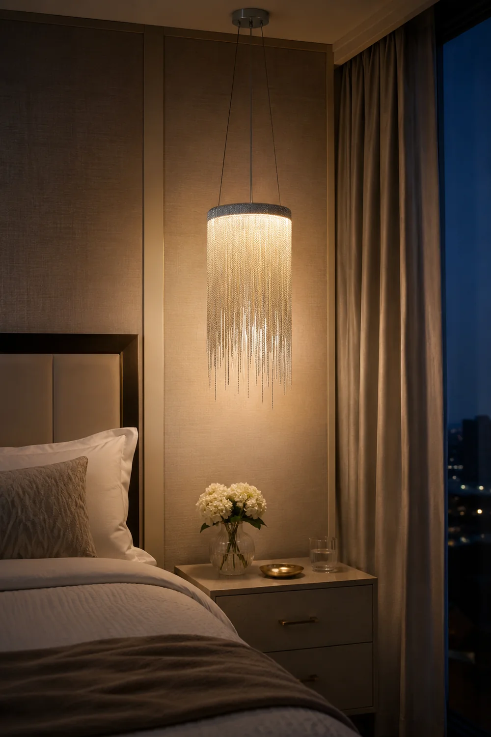 Aluminum Chain Tassel Pendant Light - Lumpaz
