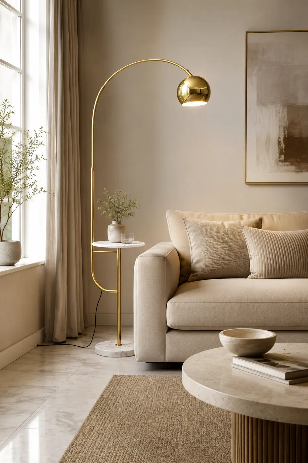 Arc Nightstand Floor Lamp - Lumpaz
