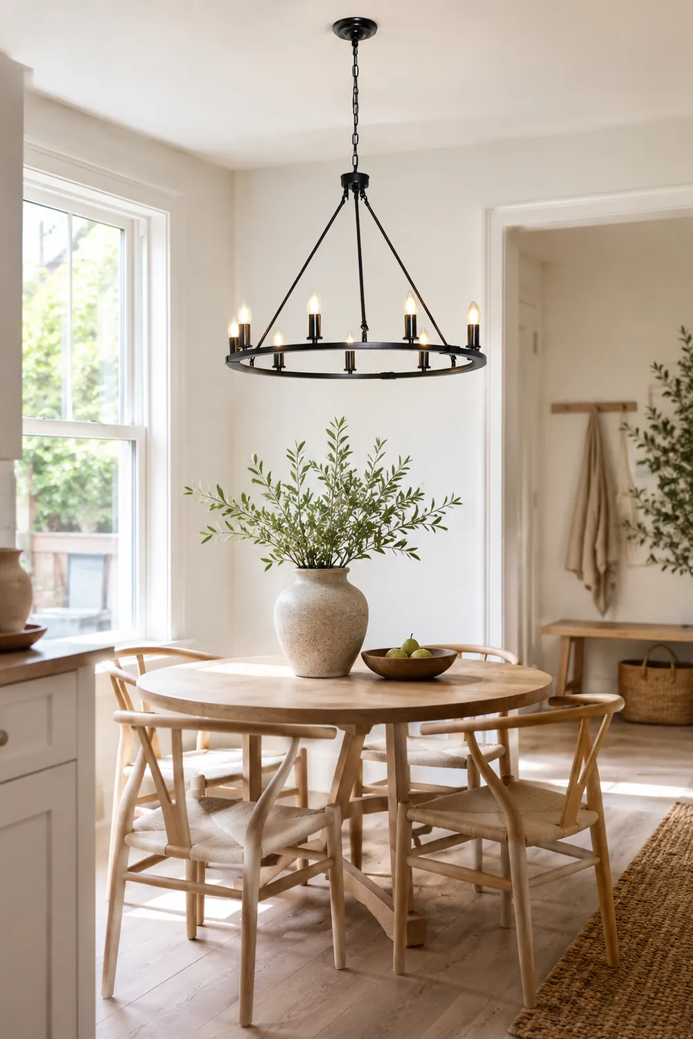 Rustic Industrial Black Candle Chandelier - Lumpaz