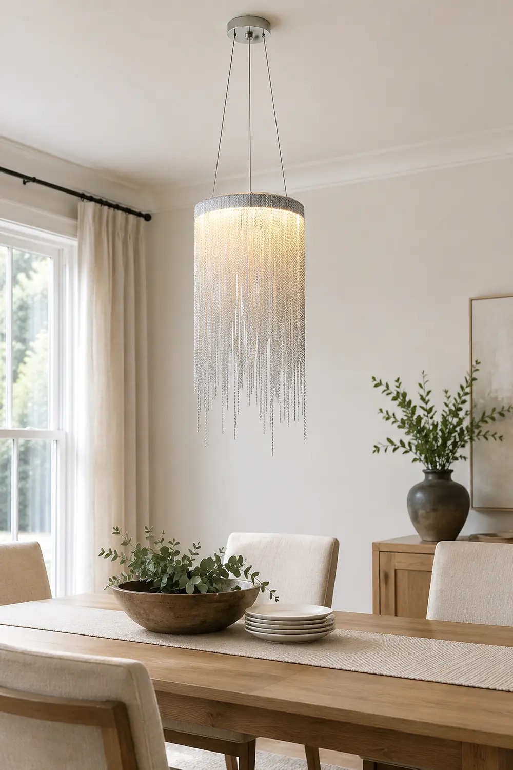 Aluminum Chain Tassel Pendant Light - Lumpaz