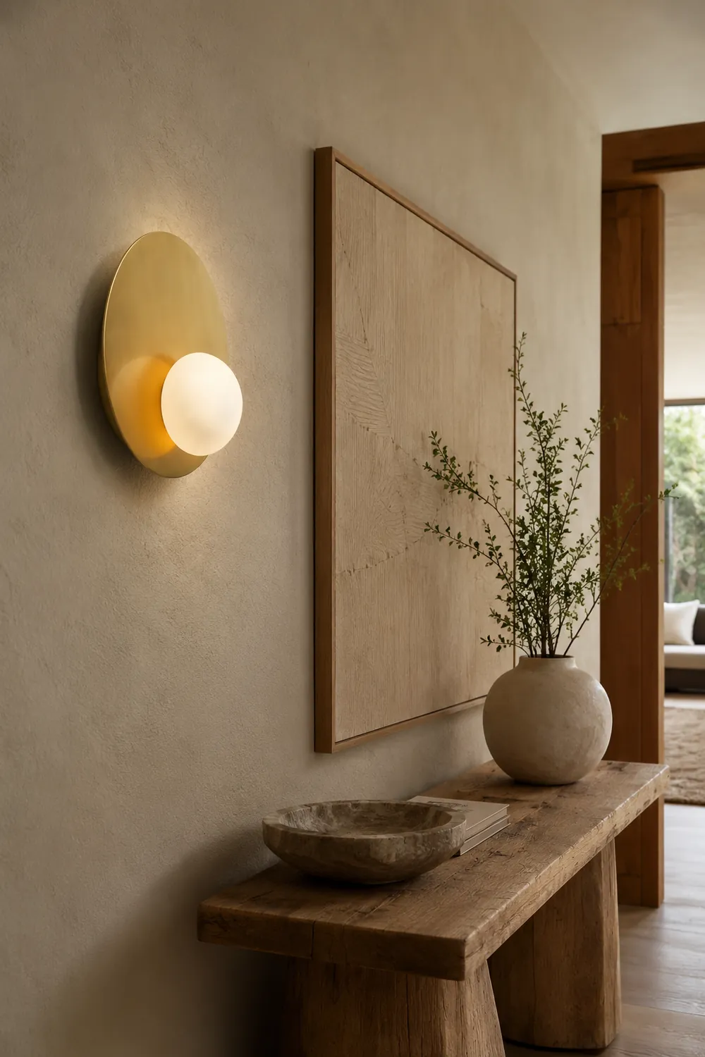 Nodes Angled Alabaster Wall Sconce - Lumpaz