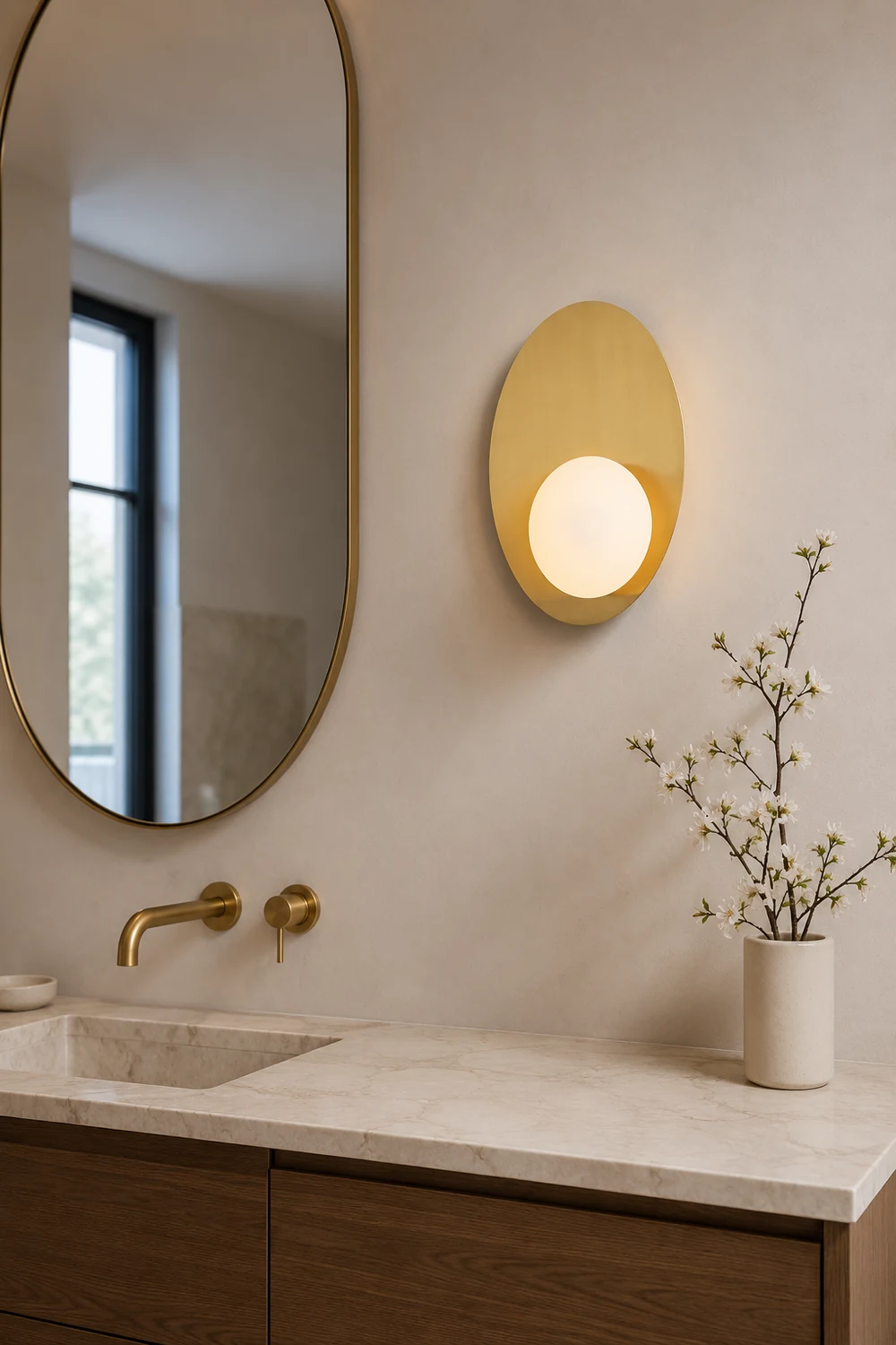 Nodes Angled Alabaster Wall Sconce - Lumpaz