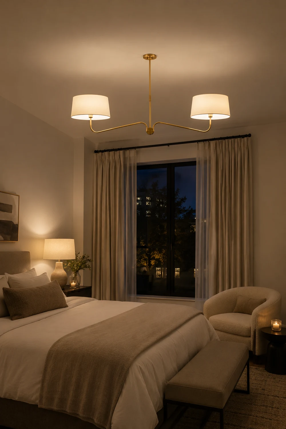 Grande Two-Arm Chandelier - Lumpaz