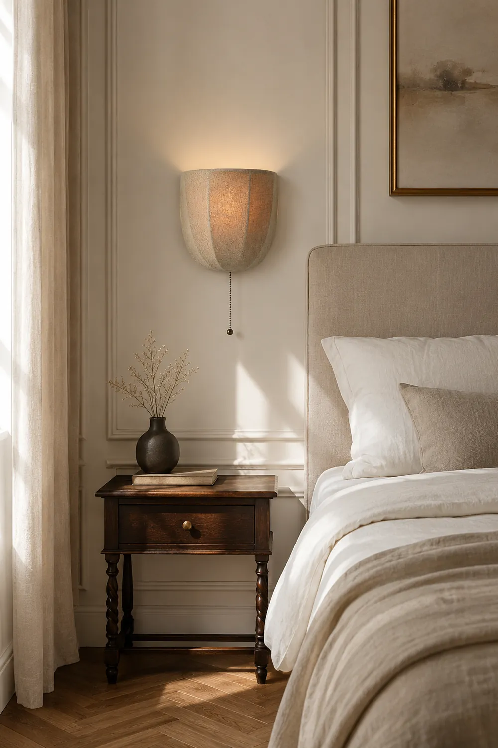 Sienna Linen Wall Sconce - Lumpaz
