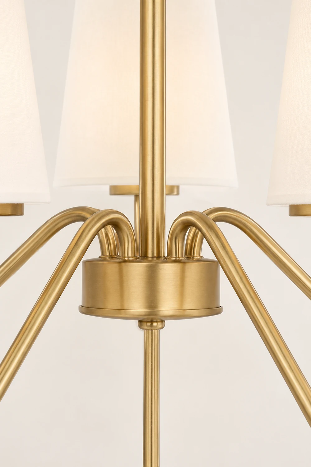 Simple brass five-head chandelier - Lumpaz