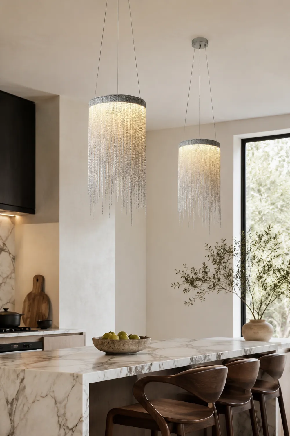 Aluminum Chain Tassel Pendant Light - Lumpaz