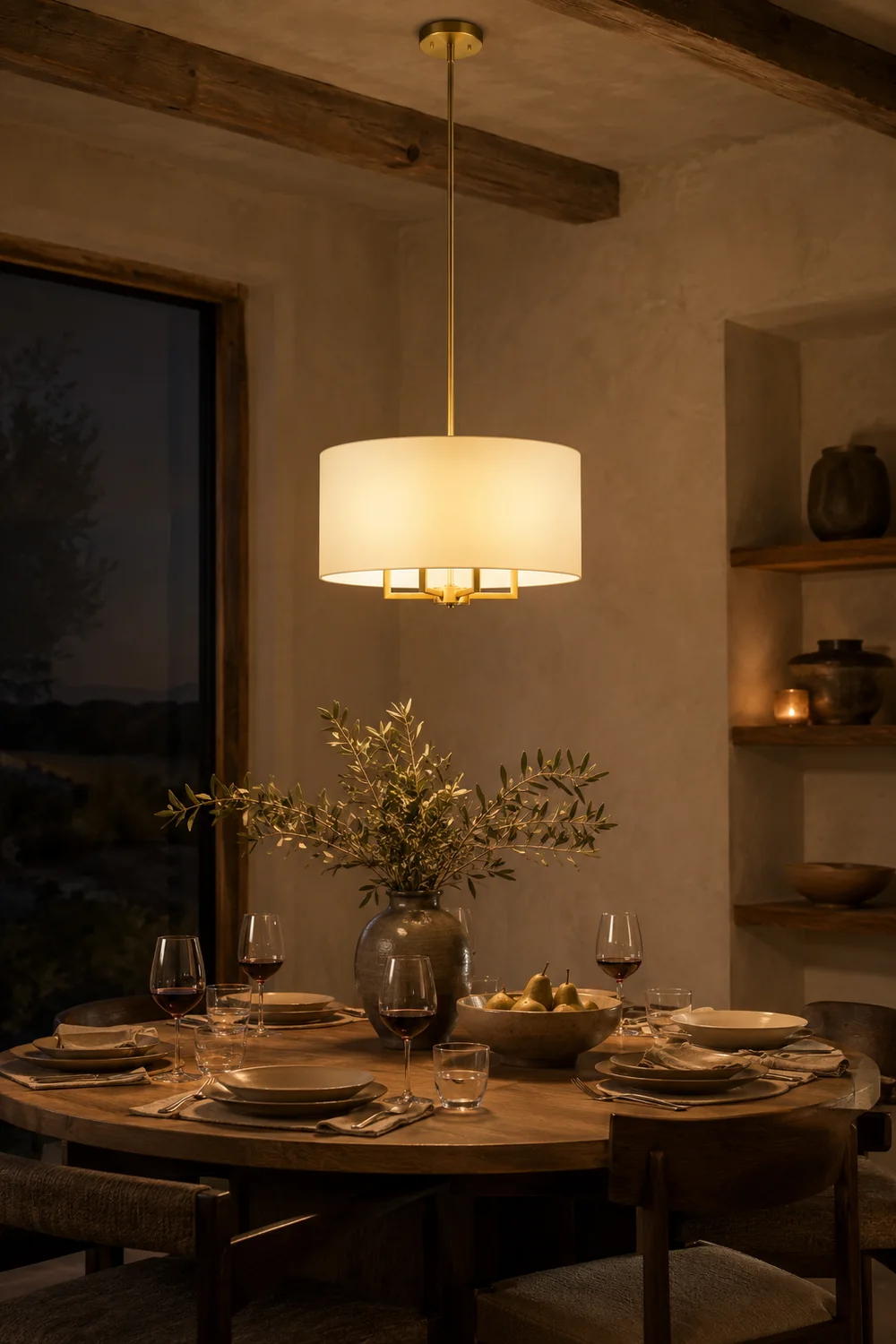 Spherical fabric covered chandelier - Lumpaz