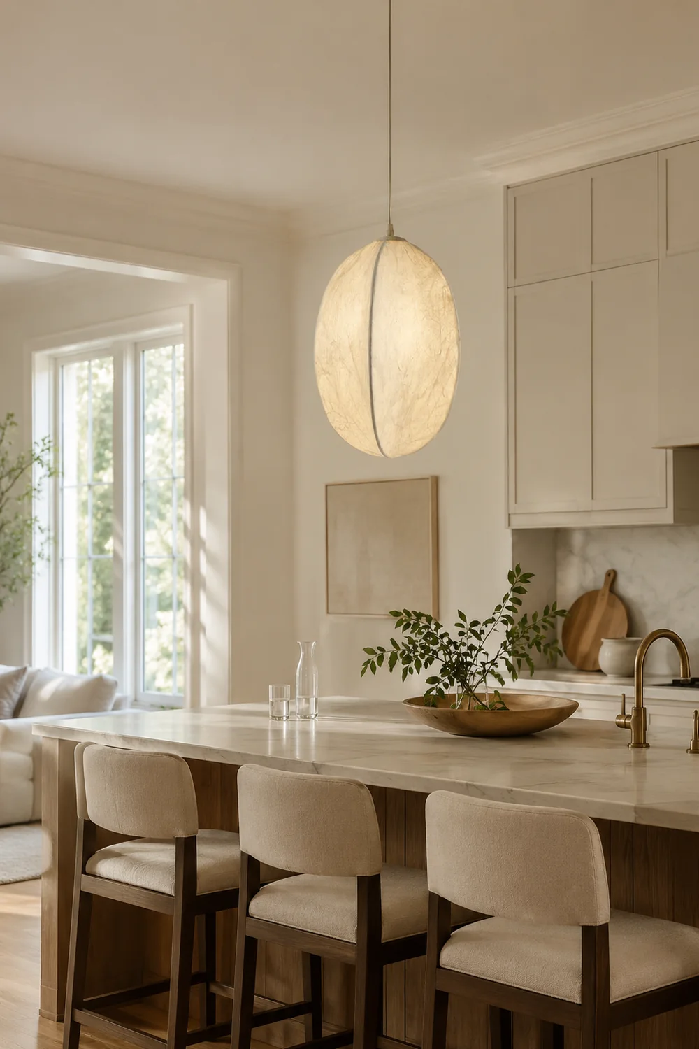 Lilian Silk Sphere Pendant Lamp - Lumpaz
