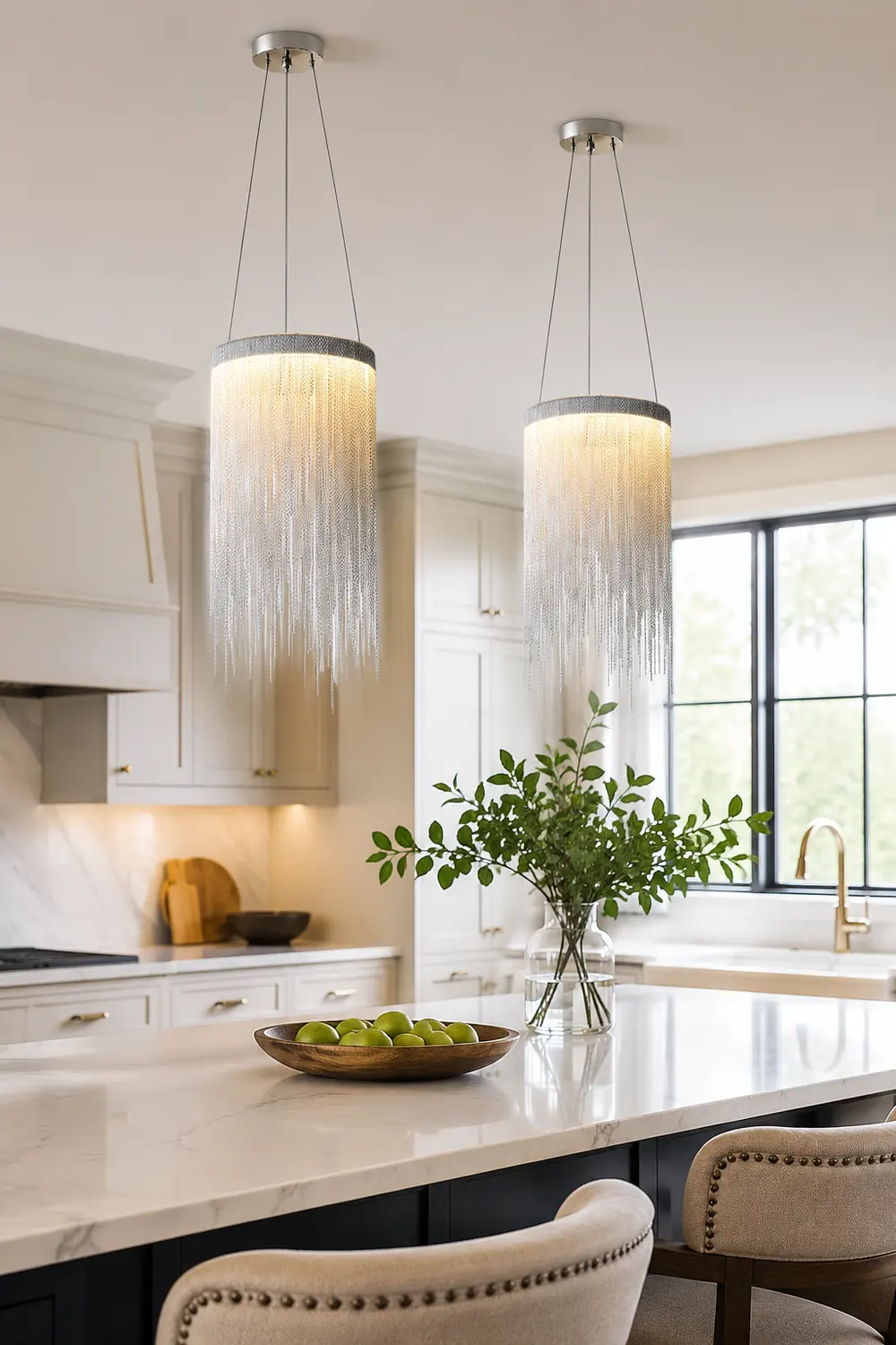 Aluminum Chain Tassel Pendant Light - Lumpaz
