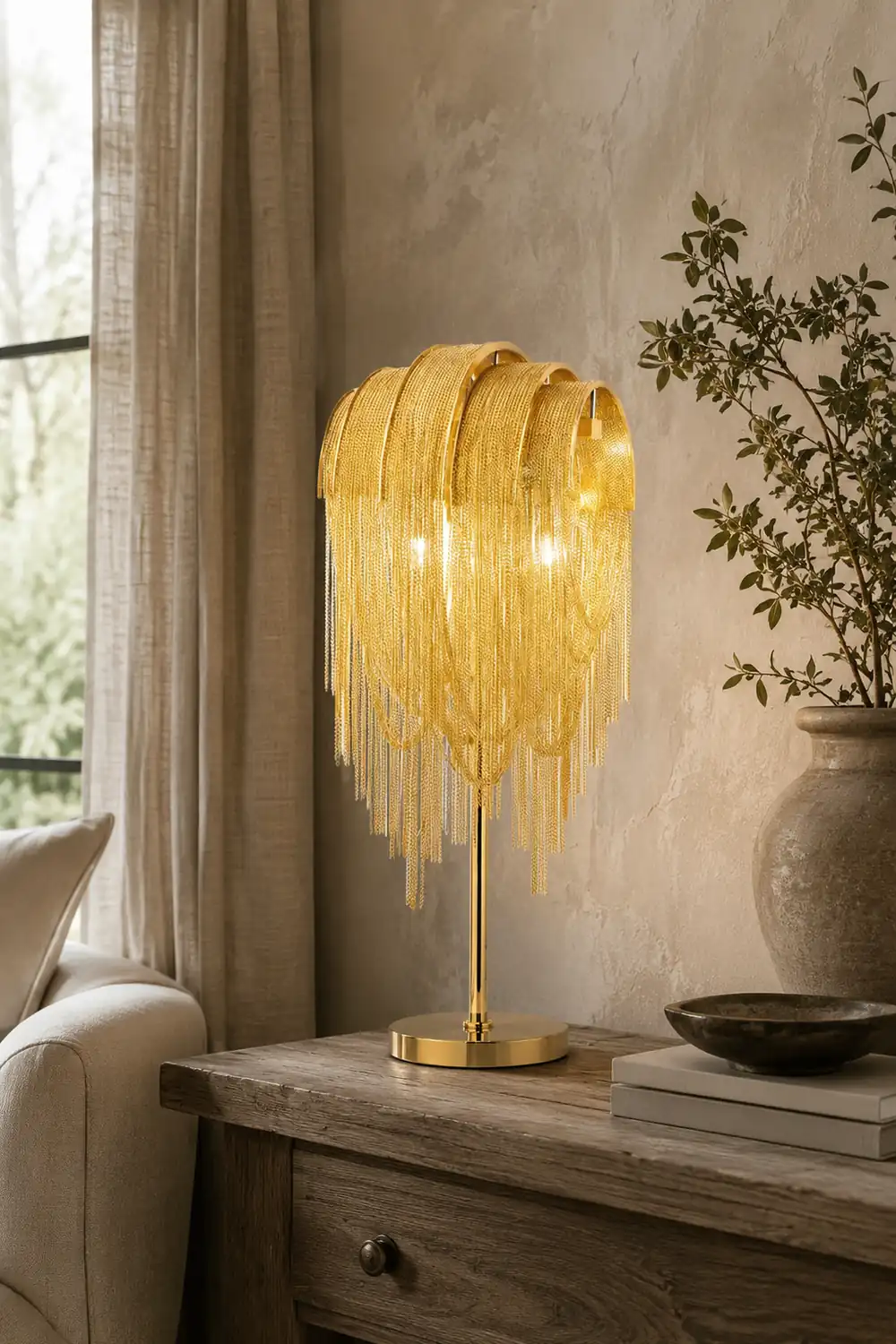 Chains Tassel Table Lamp - Lumpaz