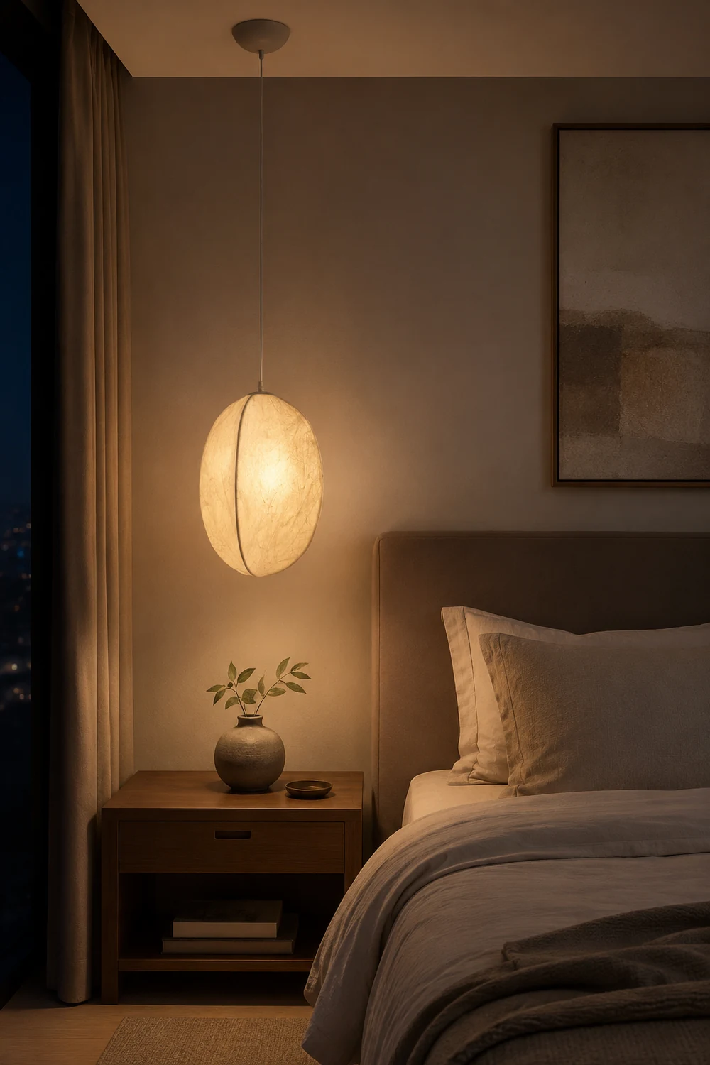 Lilian Silk Sphere Pendant Lamp - Lumpaz