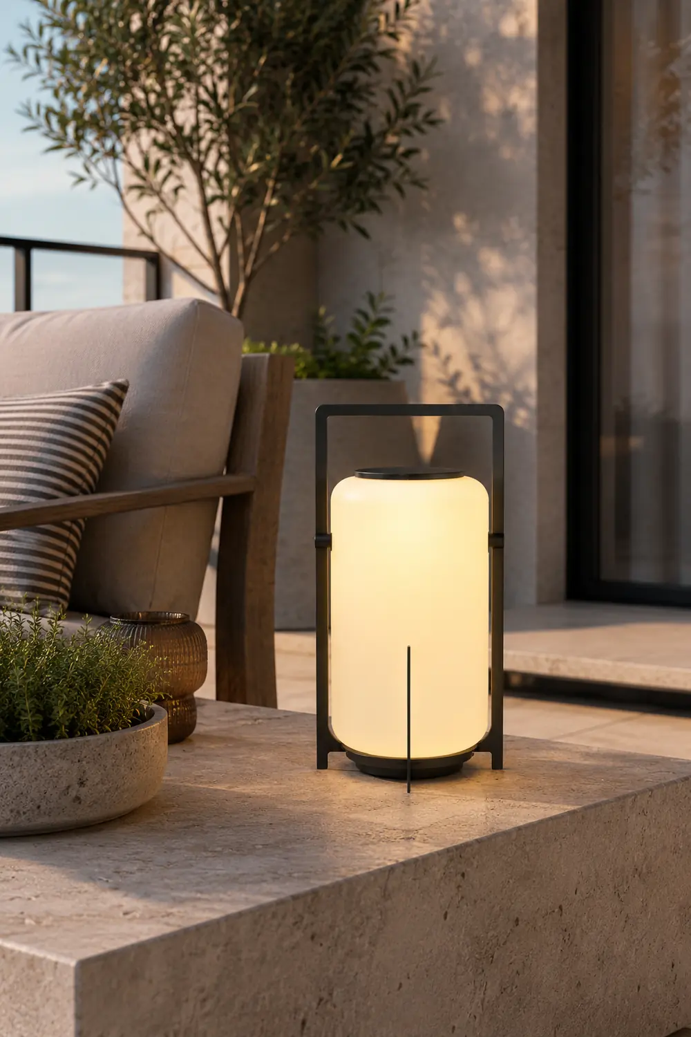 Twilight Lantern Solar Outdoor Table Lamp - Lumpaz