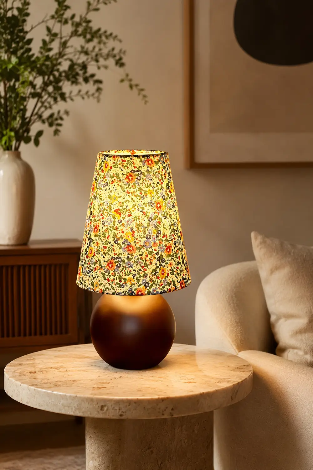 Elara Floral Glow Table Lamp - Lumpaz