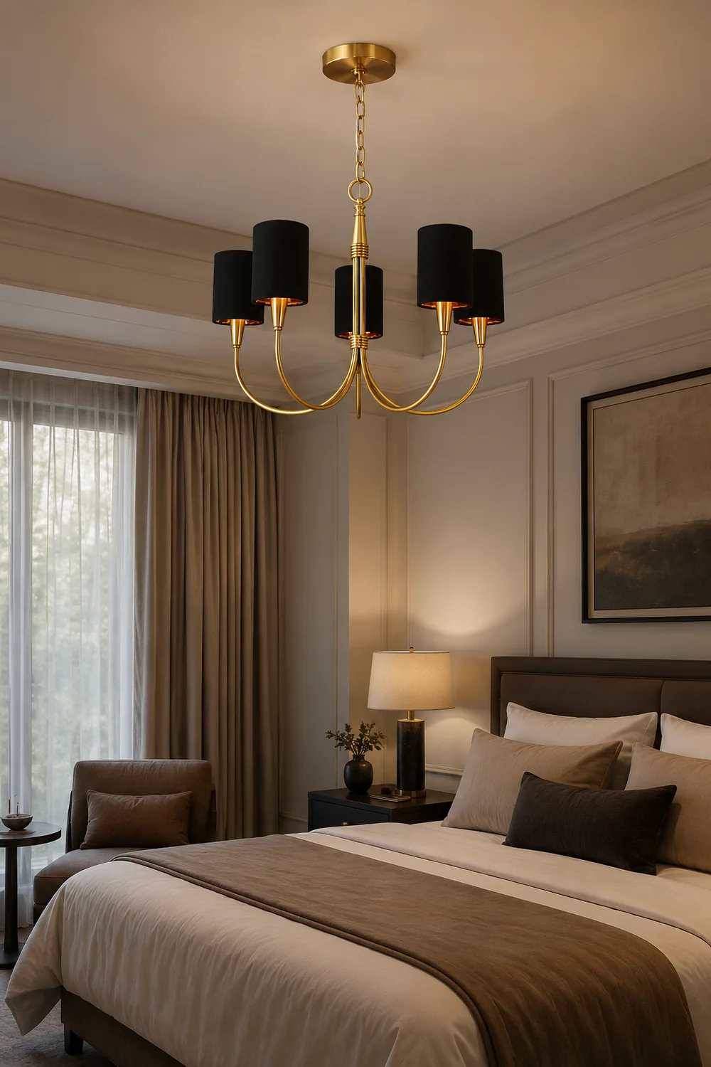 Quincy Black Chandelier - Lumpaz