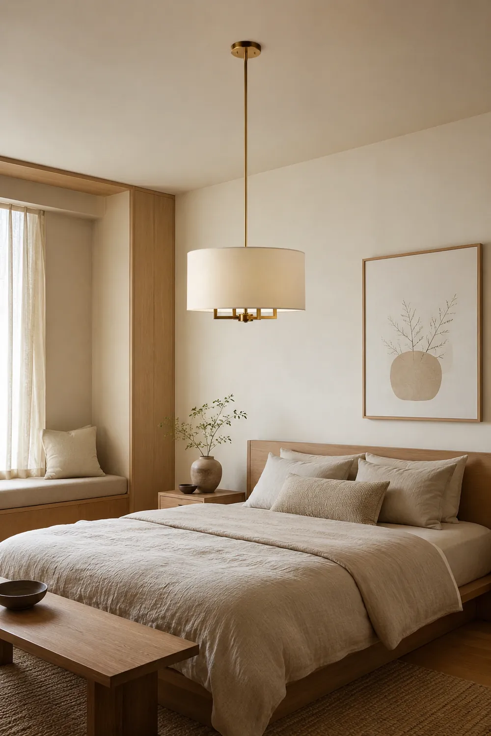 Spherical fabric covered chandelier - Lumpaz