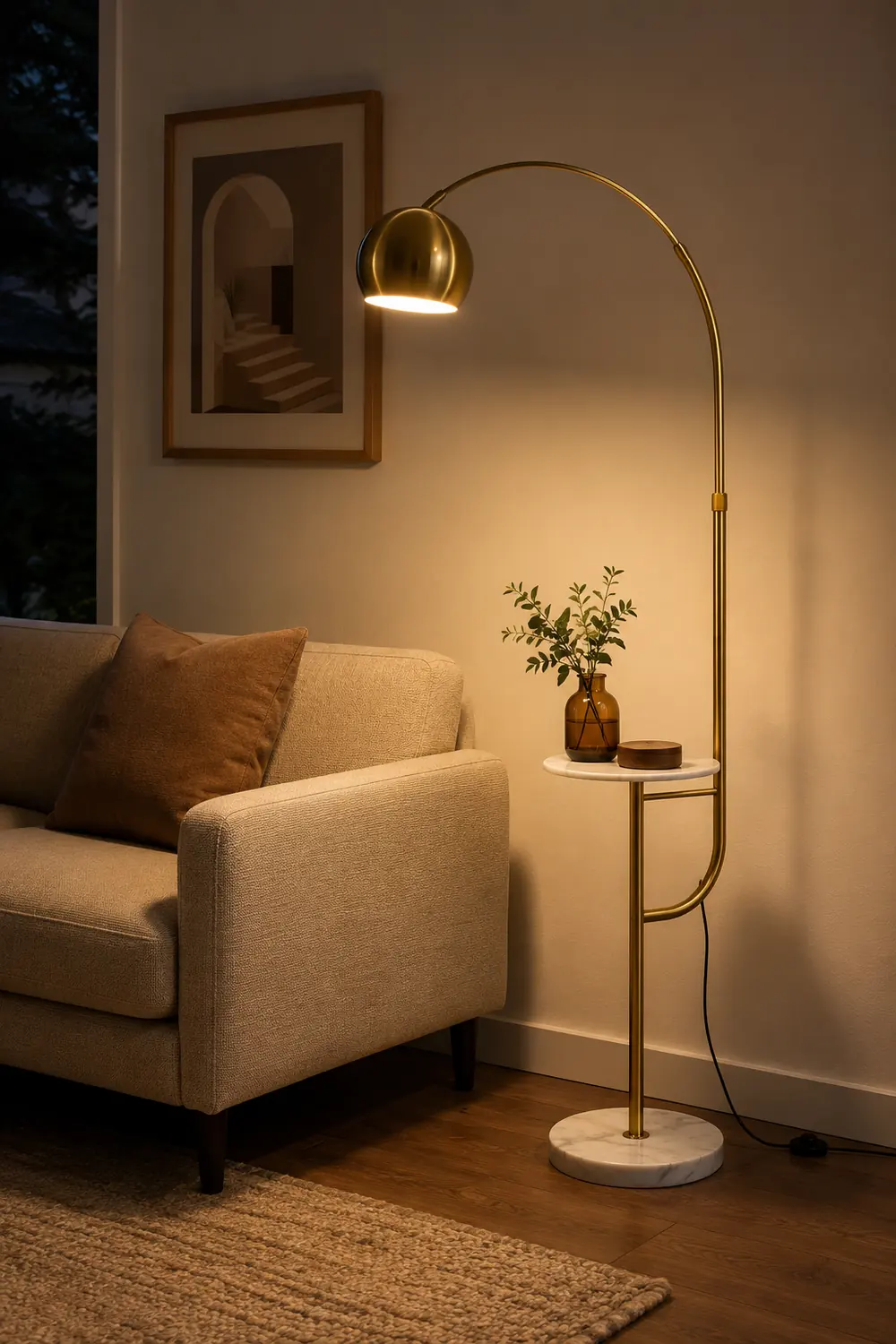 Arc Nightstand Floor Lamp - Lumpaz