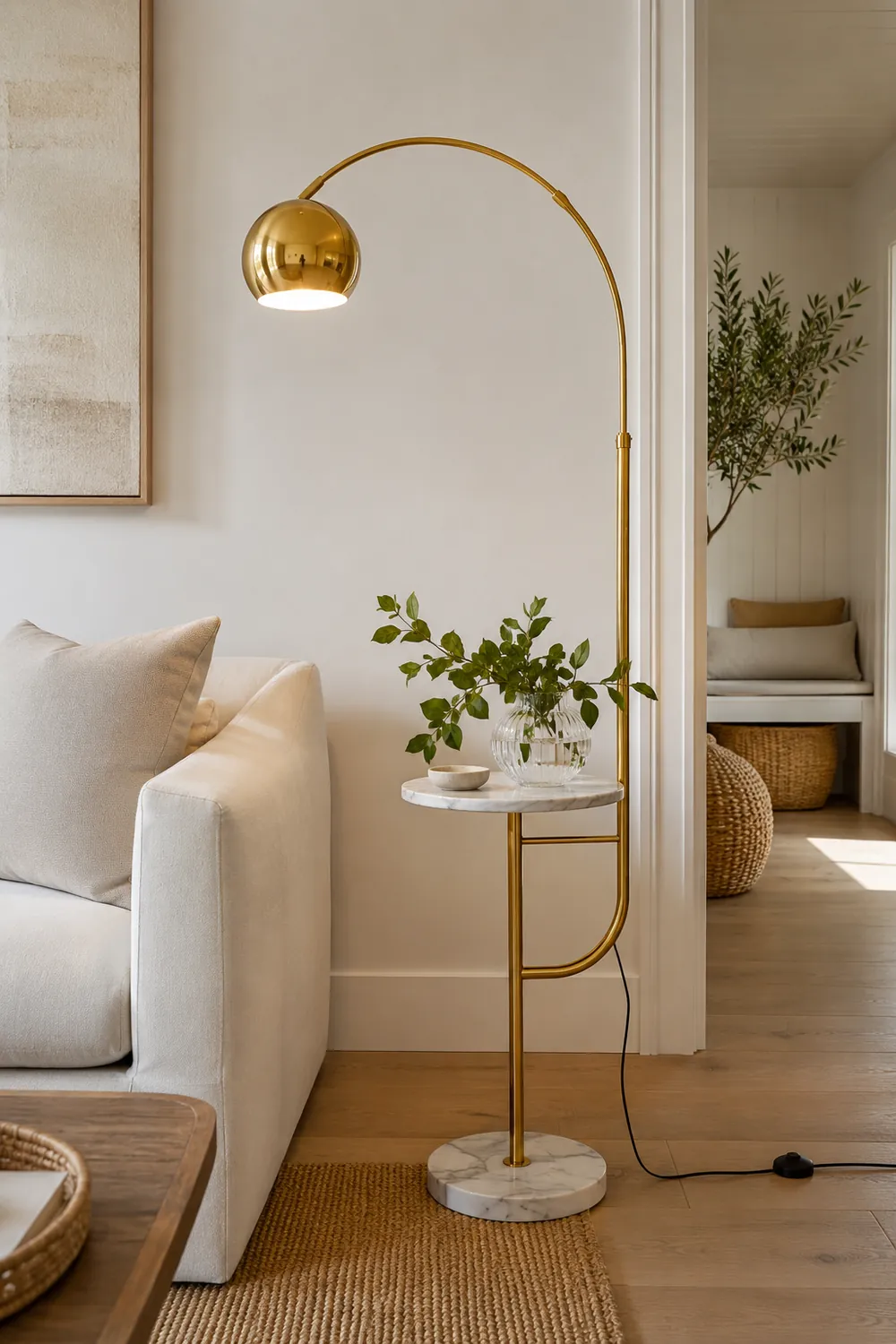 Arc Nightstand Floor Lamp - Lumpaz