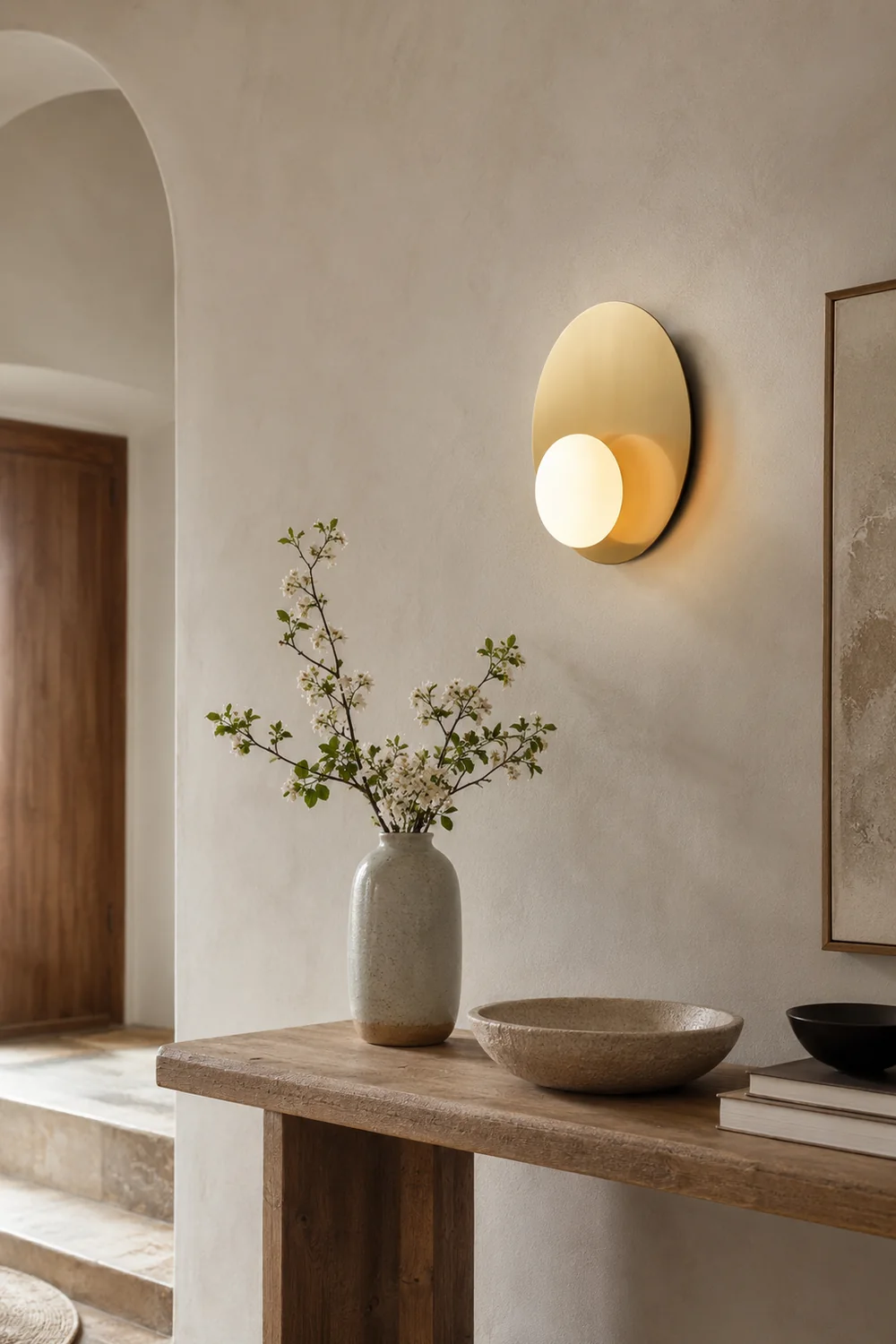Nodes Angled Alabaster Wall Sconce - Lumpaz