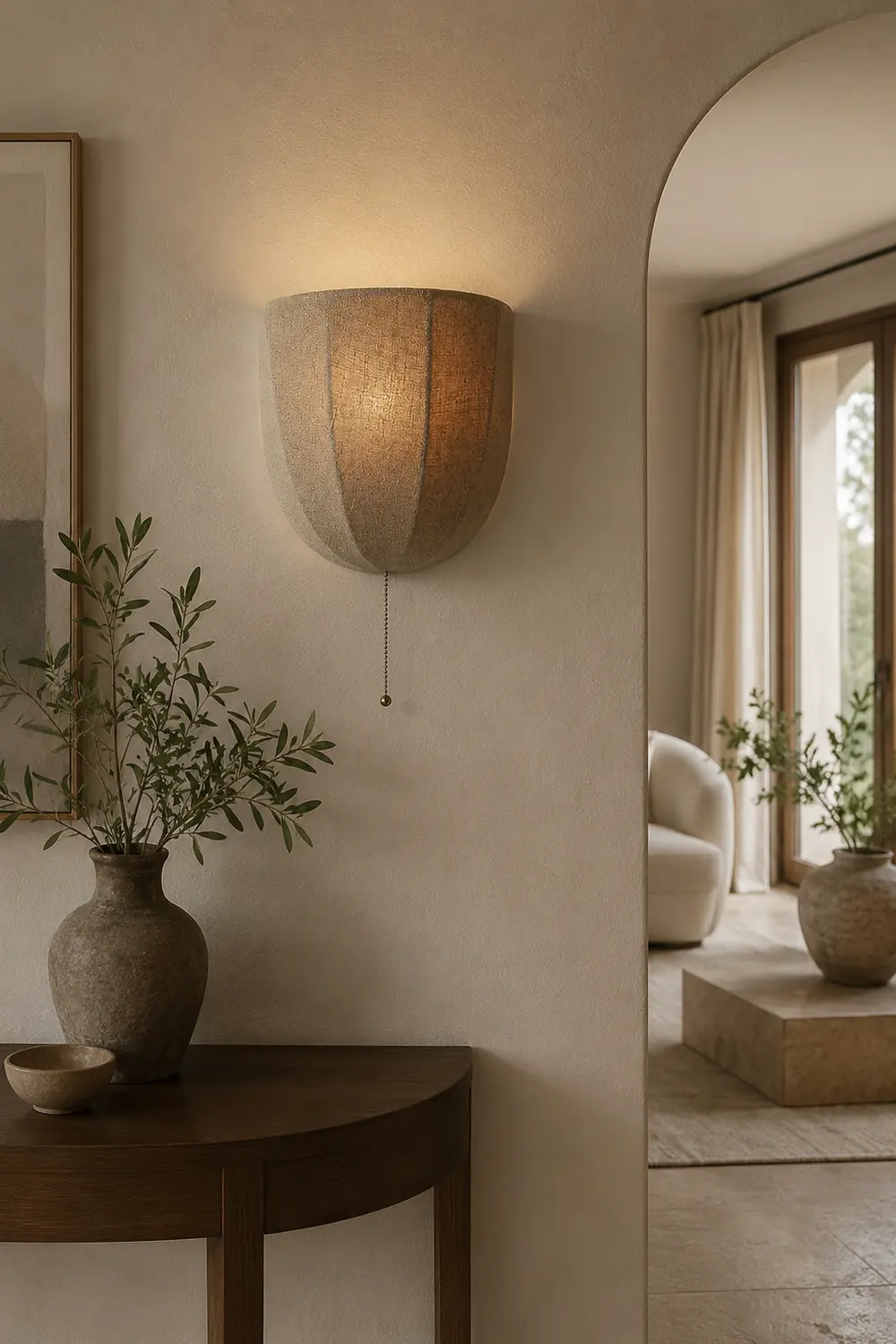 Sienna Linen Wall Sconce - Lumpaz