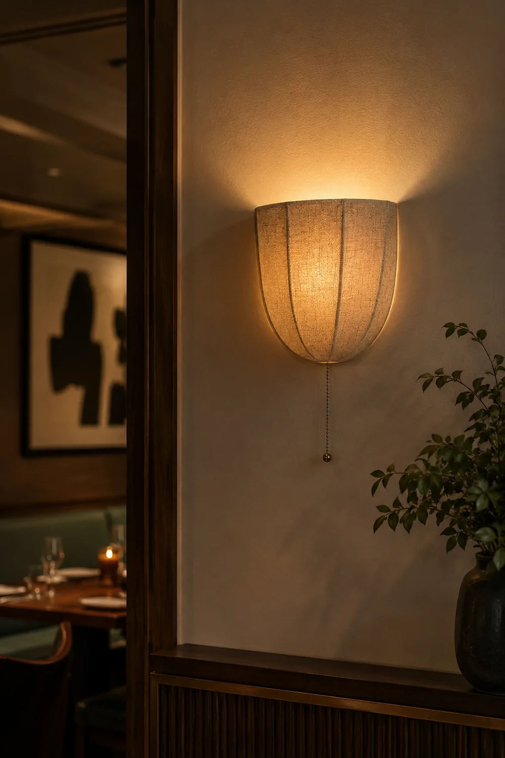 Sienna Linen Wall Sconce - Lumpaz