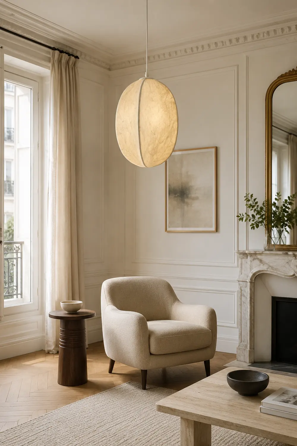 Lilian Silk Sphere Pendant Lamp - Lumpaz