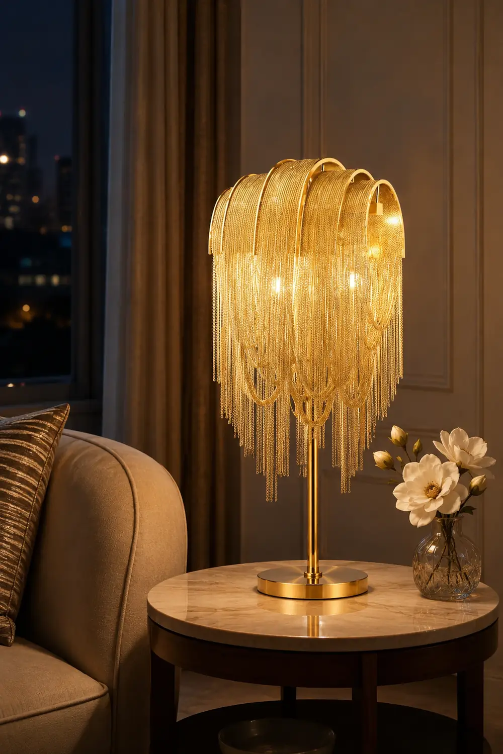Chains Tassel Table Lamp - Lumpaz