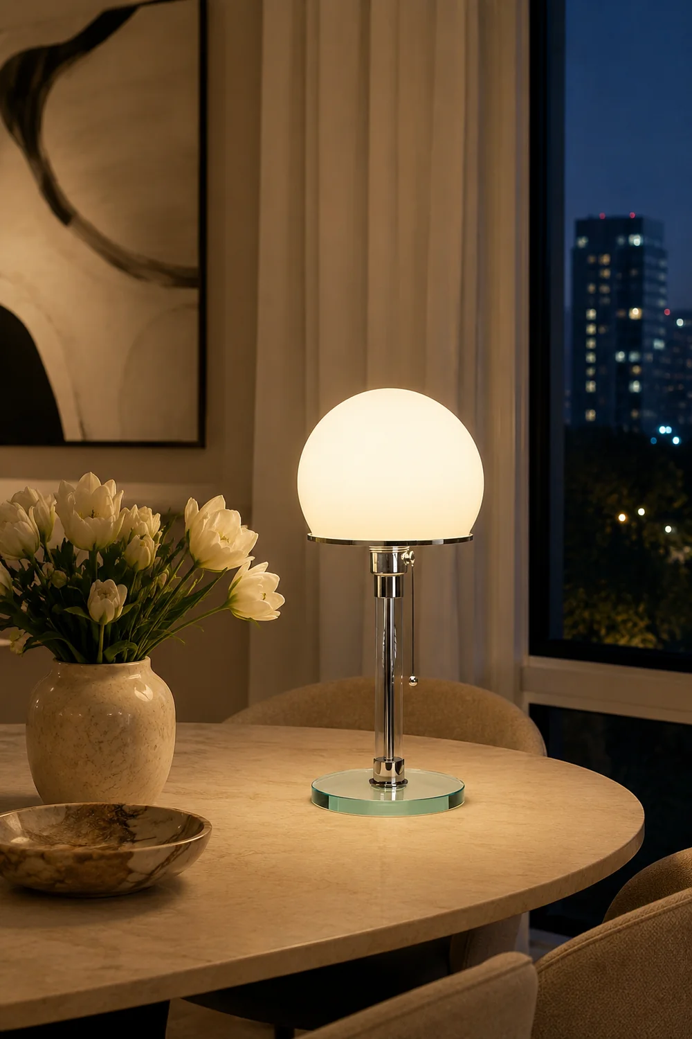 Globe Glass Table Lamp - Lumpaz