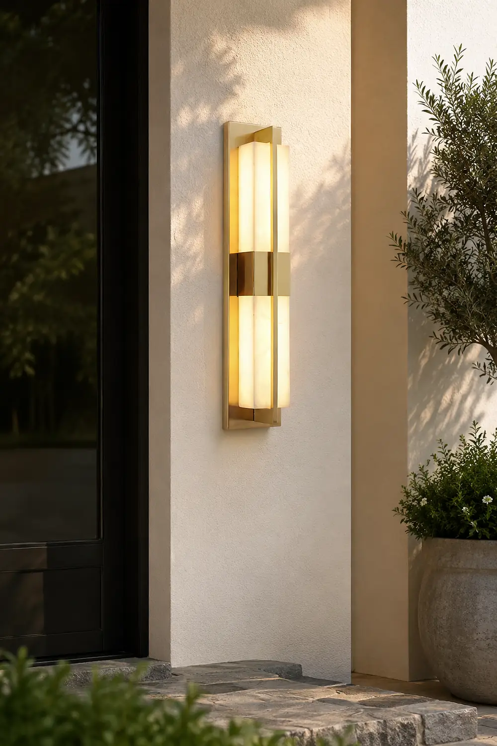 Polished Brass Lumina Outdoor Wall Lamp - Lumpaz