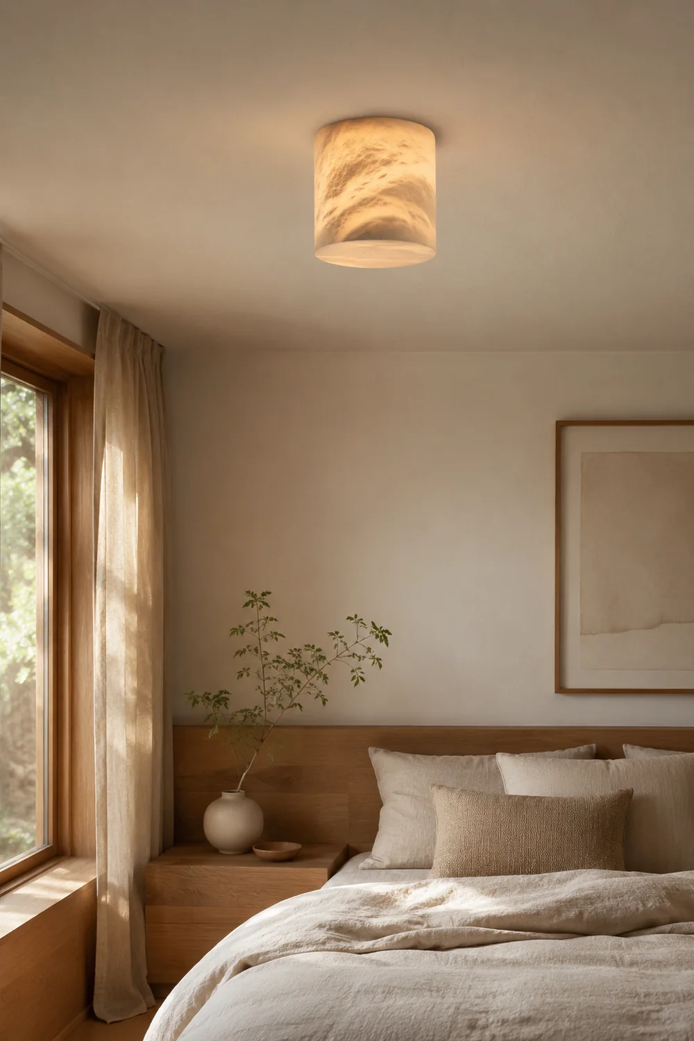 Small Alabaster Ceiling Light - Lumpaz