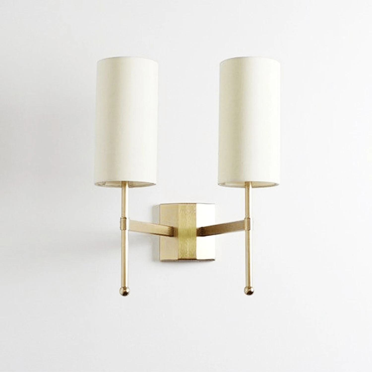 Silk Double Rod Brass Wall Lamp - Lumpaz