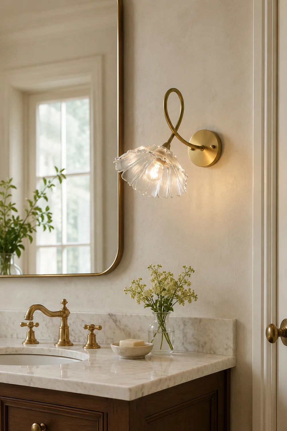 Elegant Century Lotus Leaf Wall Lamp - Lumpaz