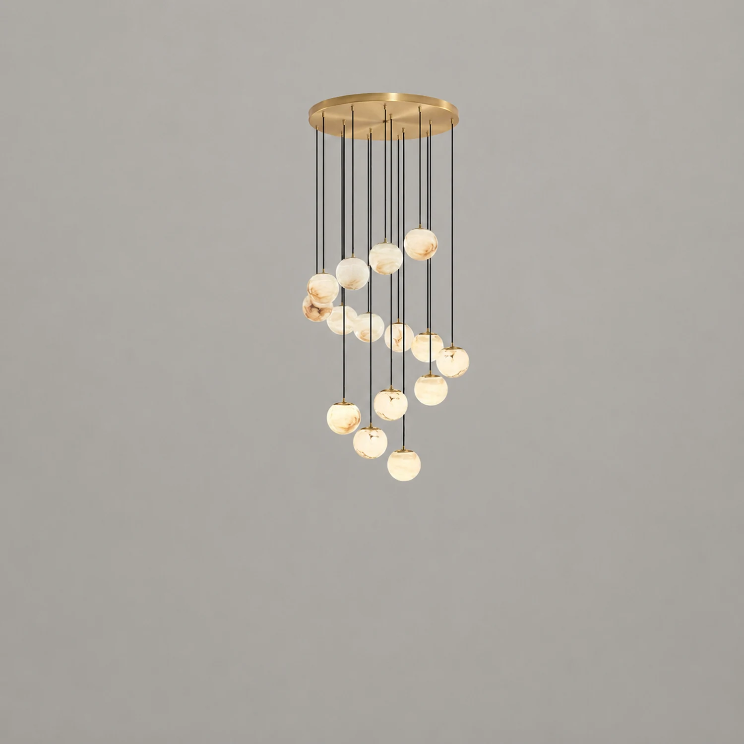 Luxury Multi-Globe Alabaster Pendant Light - Lumpaz