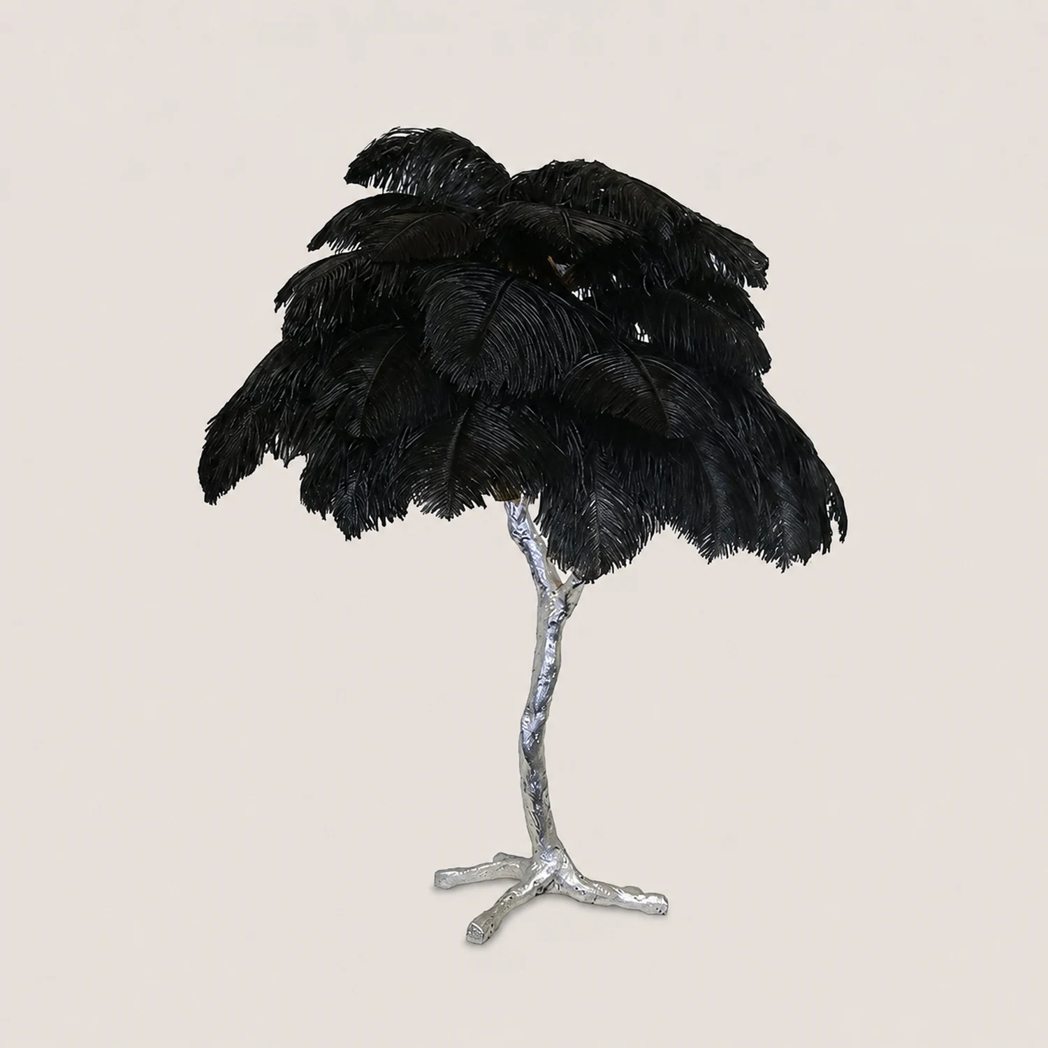 Colorful Ostrich Feather Table Lamp - Lumpaz