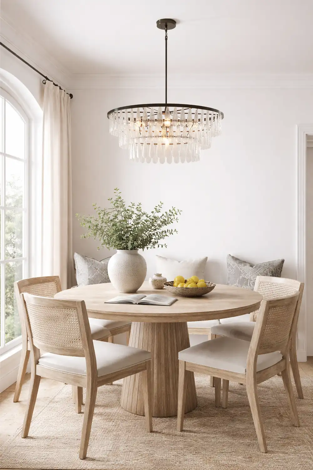 Gold Circular Textured Glass Chandelier - Lumpaz
