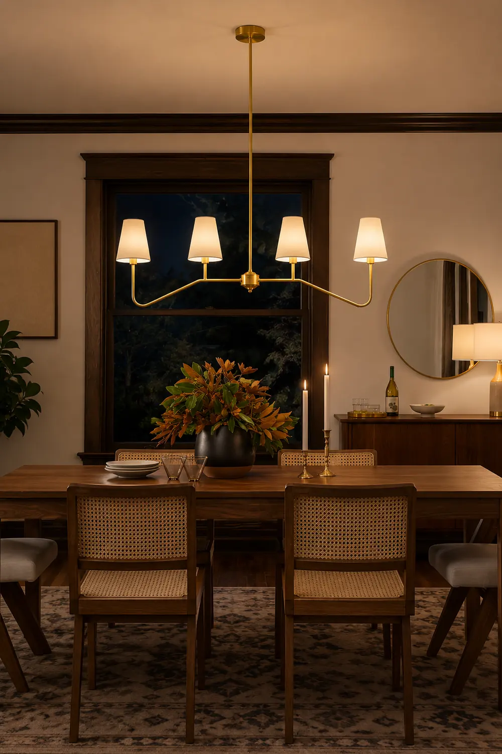 Daphne Brass Linear American Chandelier - Lumpaz