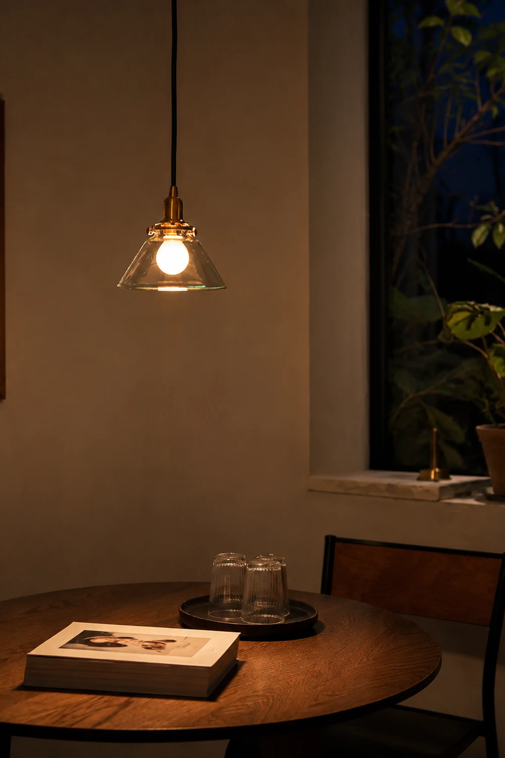 Minimalist Cone Shaped Glass Pendant Lamp - Lumpaz