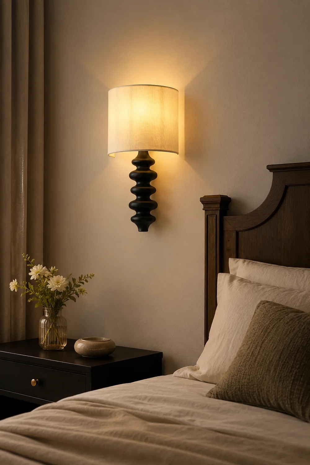 fishbone solid wood wall lamp - Lumpaz